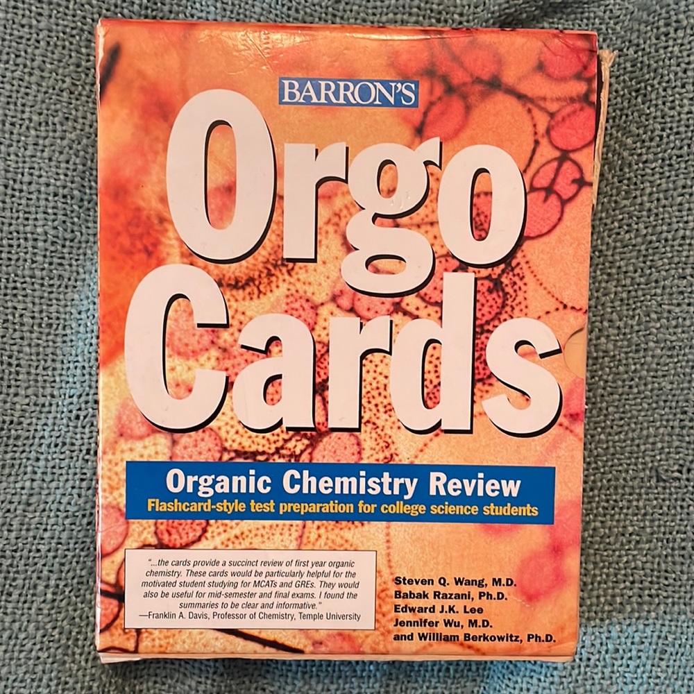 Orgo Cards- Organic Chemistry Review